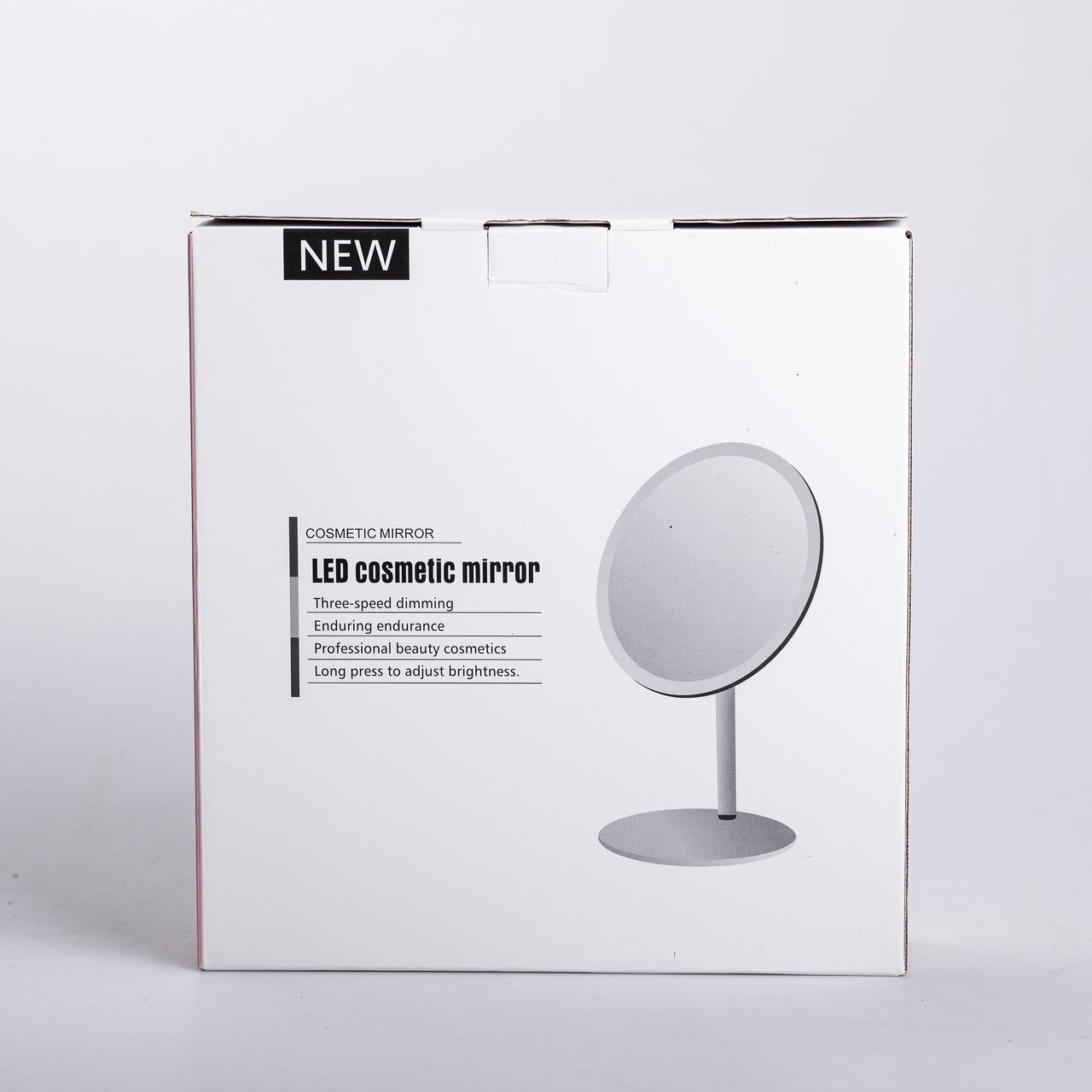 Дзеркало косметичне з підсвічуванням кругле настільне 21 см Білий (6887) - фото 9 Дзеркало косметичне з підсвічуванням кругле настільне 21 см Білий (6887) - фото 9