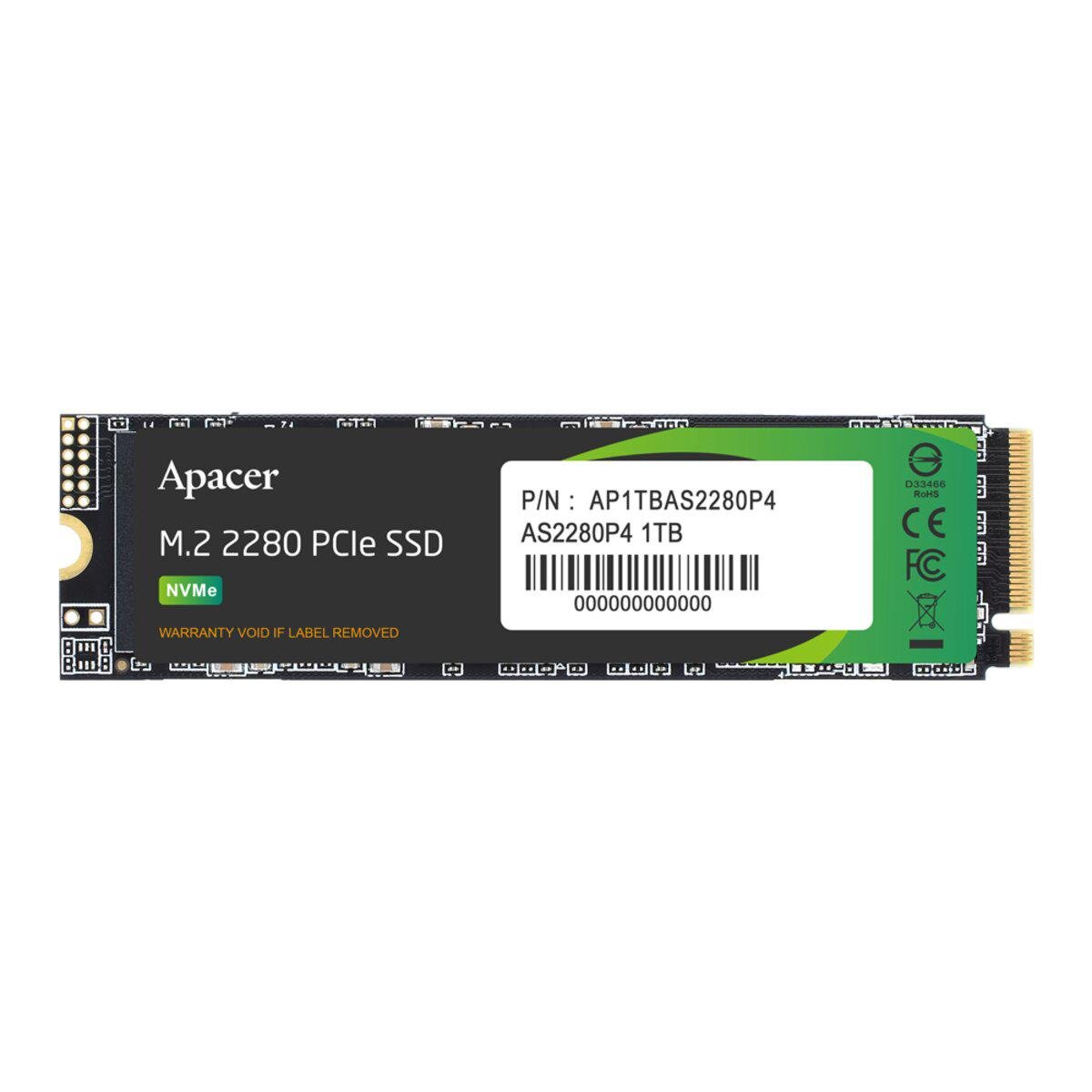 SSD-диск Apacer AS2280P4 AP1TBAS2280P4-1 1 Тб (24869185)