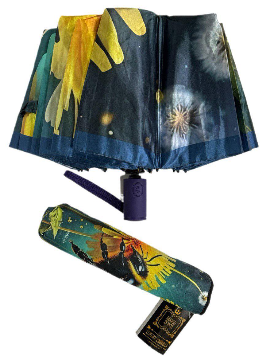 Парасолька жіноча автоматична Mario з квітковим принтом кульбабка 12 спиць 4 сегмента (456) - фото 2 Парасолька жіноча автоматична Mario з квітковим принтом кульбабка 12 спиць 4 сегмента (456) - фото 2