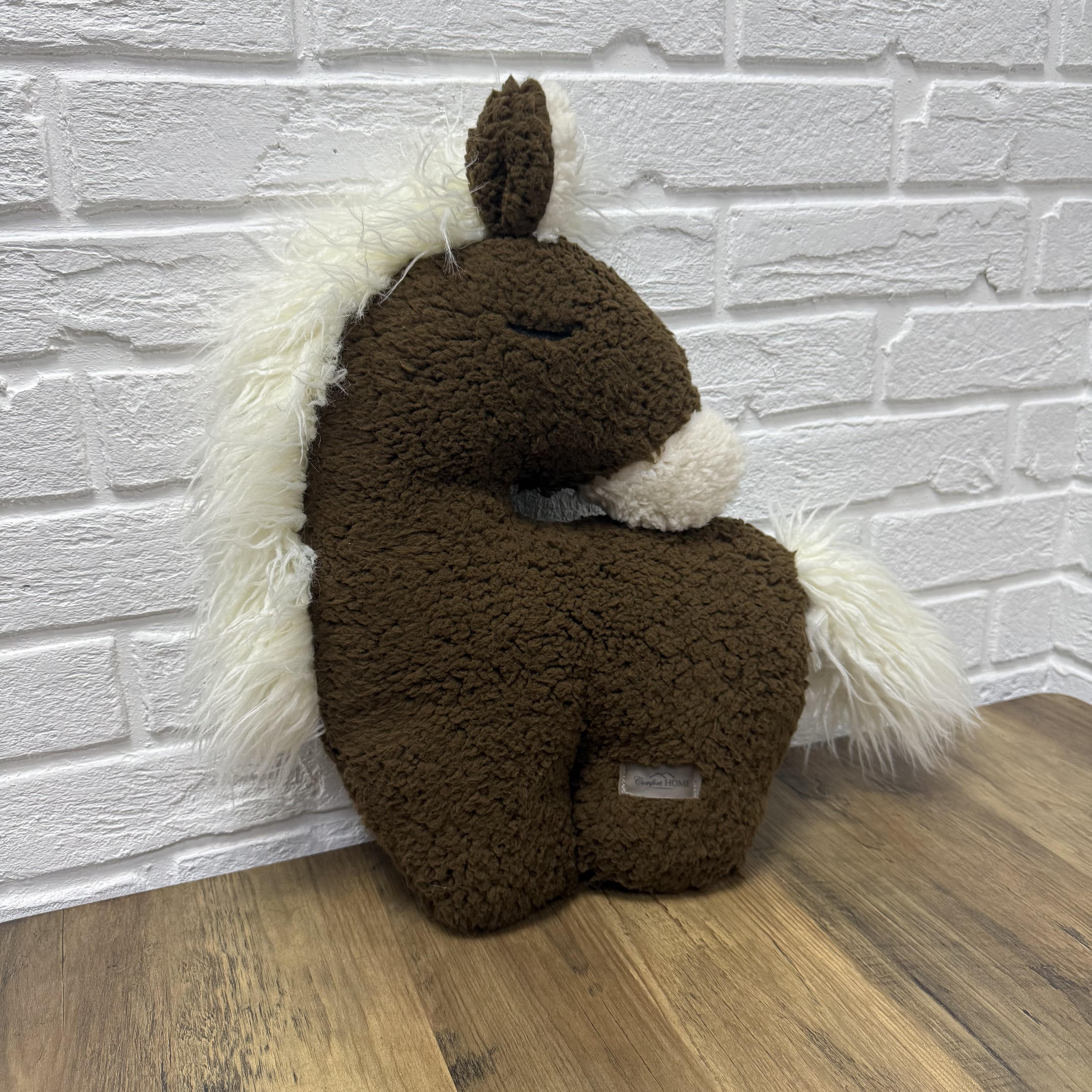 Подушка новорічна Comfort Home Конячка хутряна 40х35 см