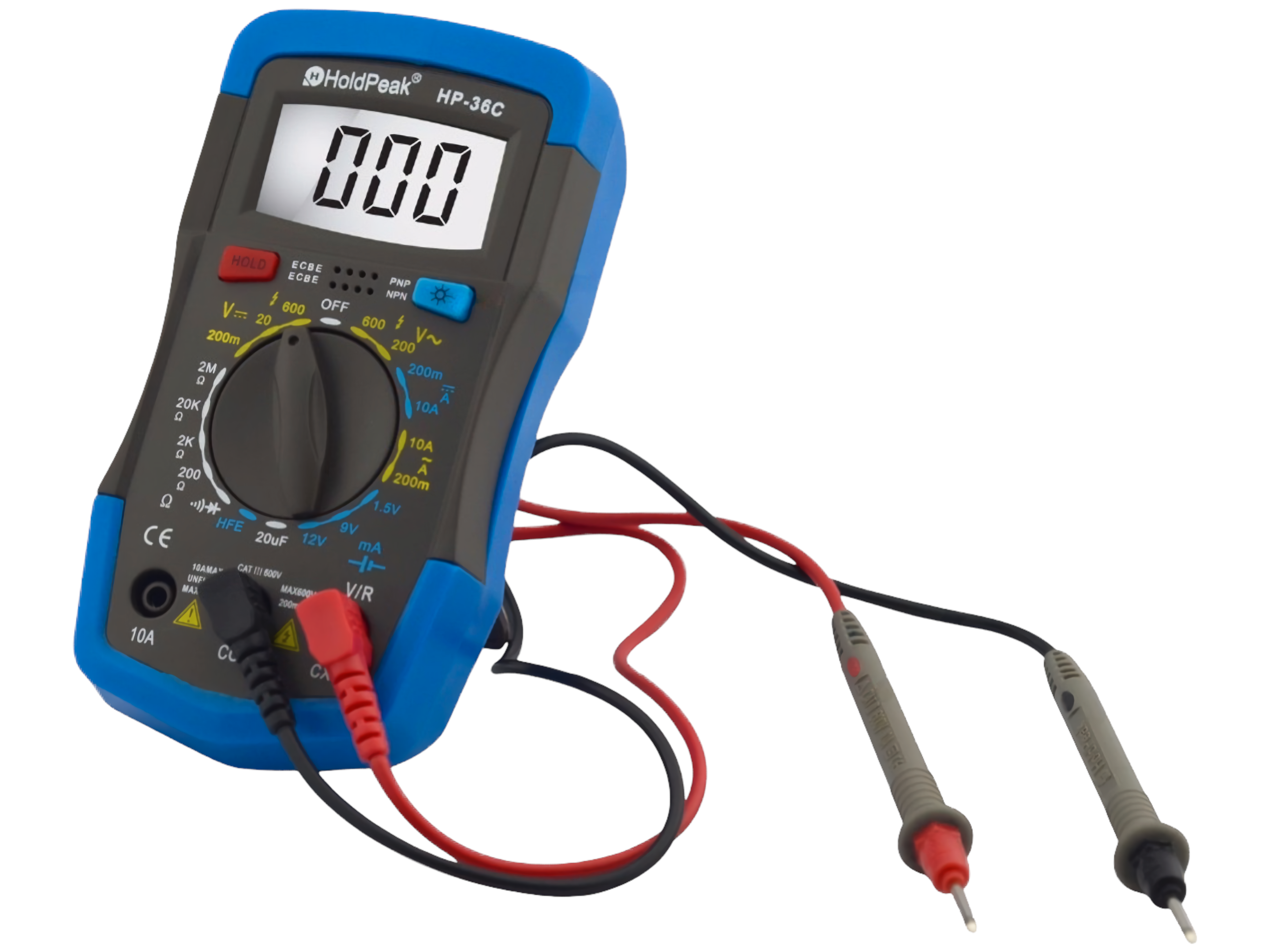 Мультиметр цифровий HoldPeak HP-36C 2000 відліків 600В 10А AC/DC 2МОм 20 мкФ - фото 7