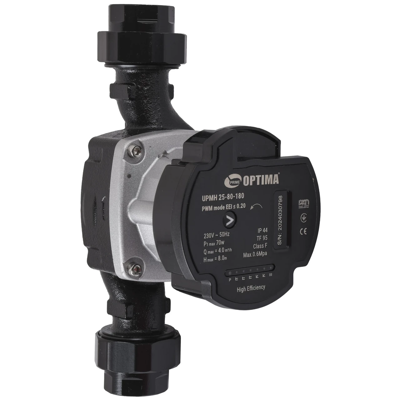 Насос циркуляційний енергоощадний Optima PRIME UPMH 25-80AUTO гайки 180 мм (00001148)