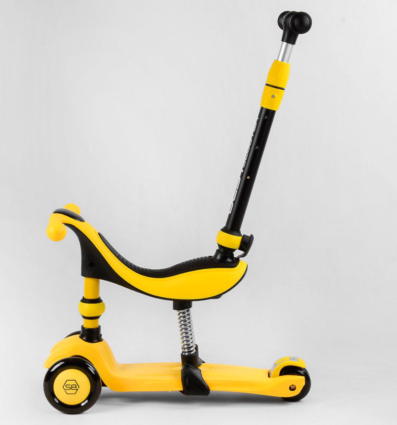 Самокат-велобіг триколісний Best Scooter 3в1 Жовтий (38804) - фото 5 Самокат-велобіг триколісний Best Scooter 3в1 Жовтий (38804) - фото 5