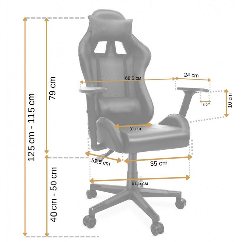 Кресло геймерское Черный - фото 6