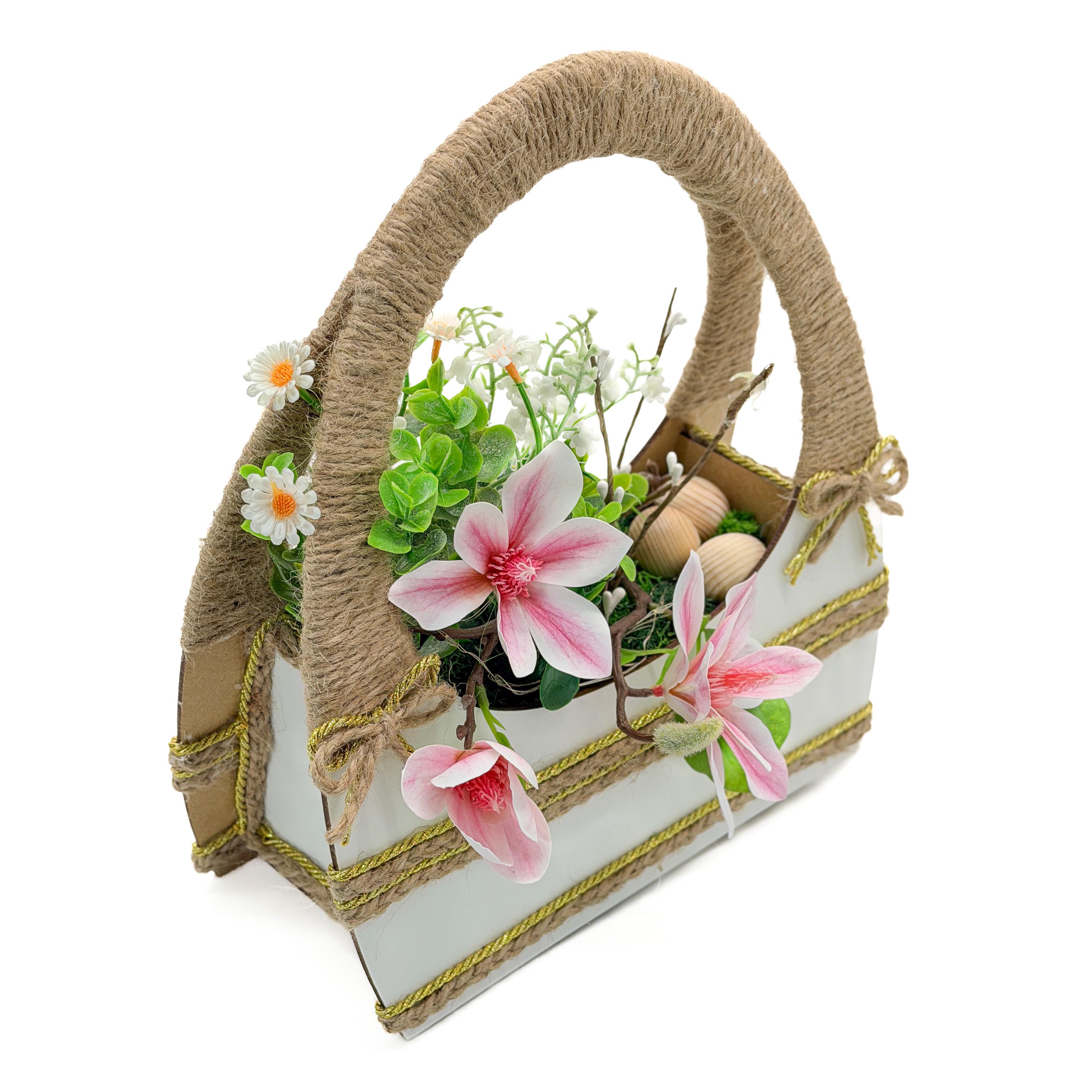Кошик великодній декоративний GALA DECOR 25х30 см з LED підсвіткою