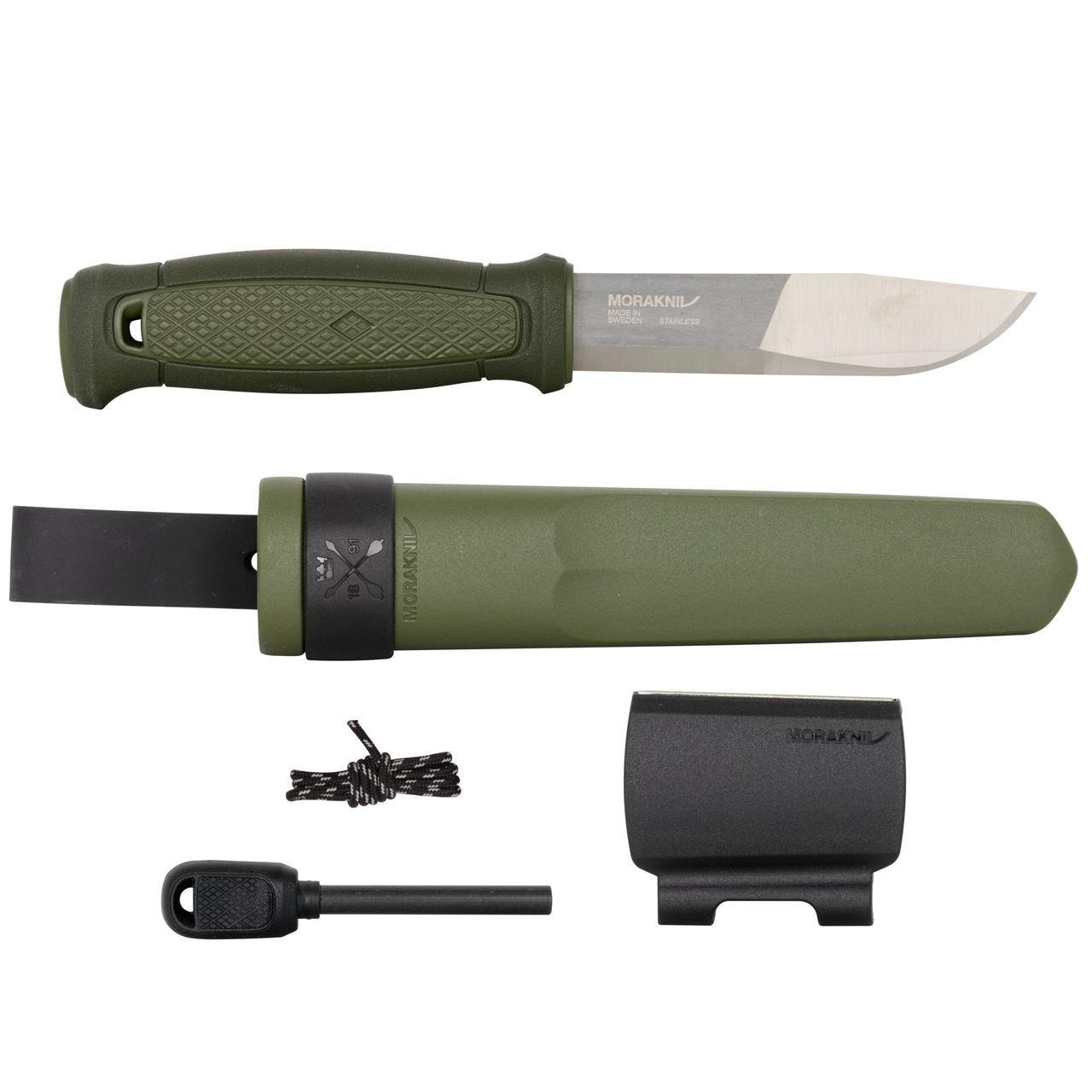 Нож туристический Morakniv Kansbol drop-point Sandvik 12C27 нержавеющая сталь 109 мм с ножнами Зеленый (2359470606)