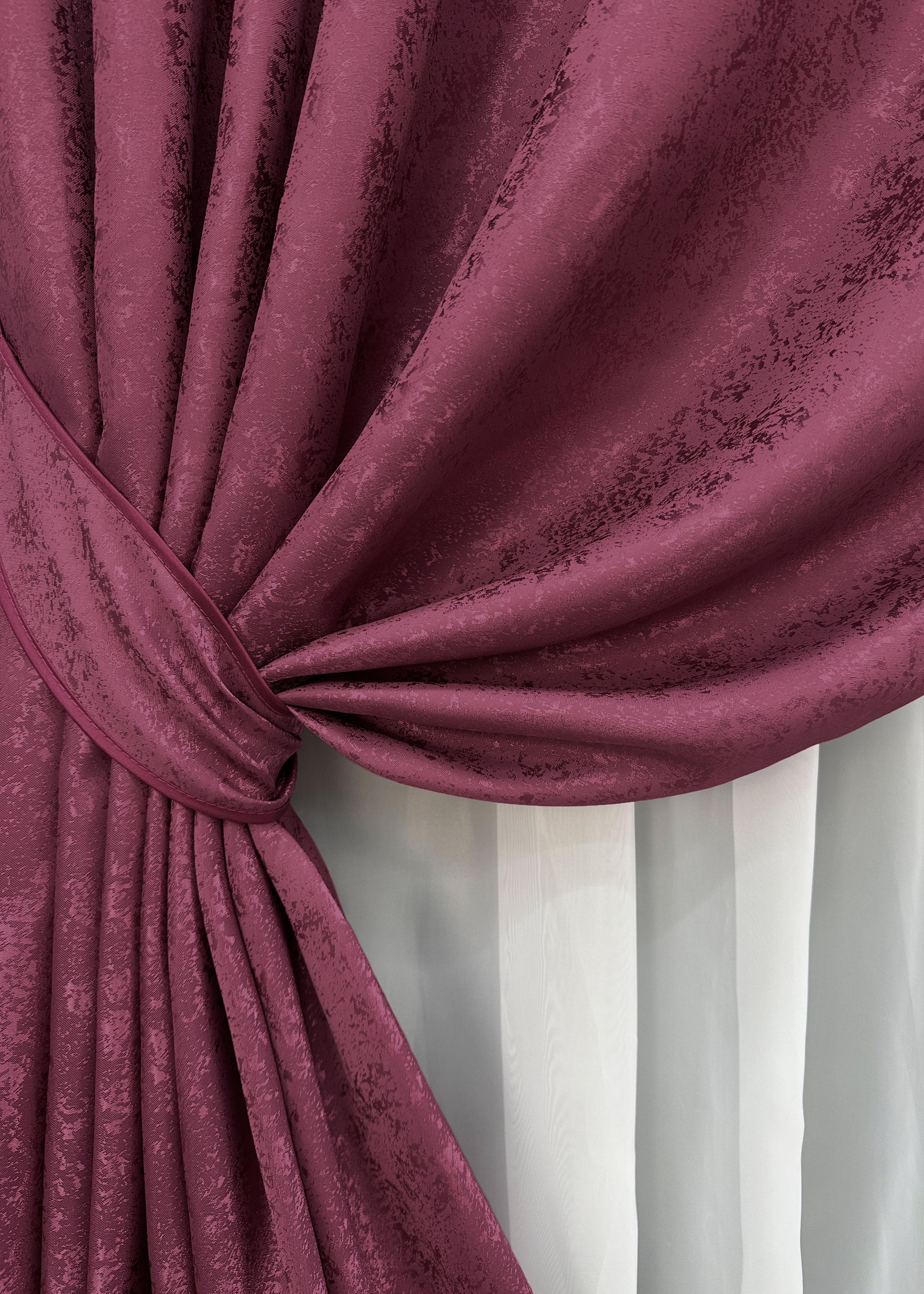 Комплект штор VR-Textil Мармур Al1 № 661ш жакард 150х270 см 2 шт. Марсала (30-430) - фото 5 Комплект штор VR-Textil Мармур Al1 № 661ш жакард 150х270 см 2 шт. Марсала (30-430) - фото 5