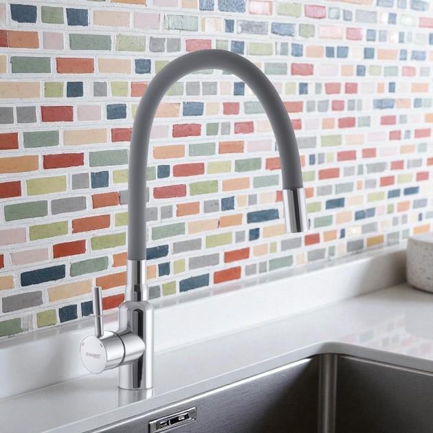 Кран на кухню гибкий высокий Champion SUS-011 нержавеющая сталь SUS304 Хром (b-CH0294) - фото 8 Кран на кухню гибкий высокий Champion SUS-011 нержавеющая сталь SUS304 Хром (b-CH0294) - фото 8