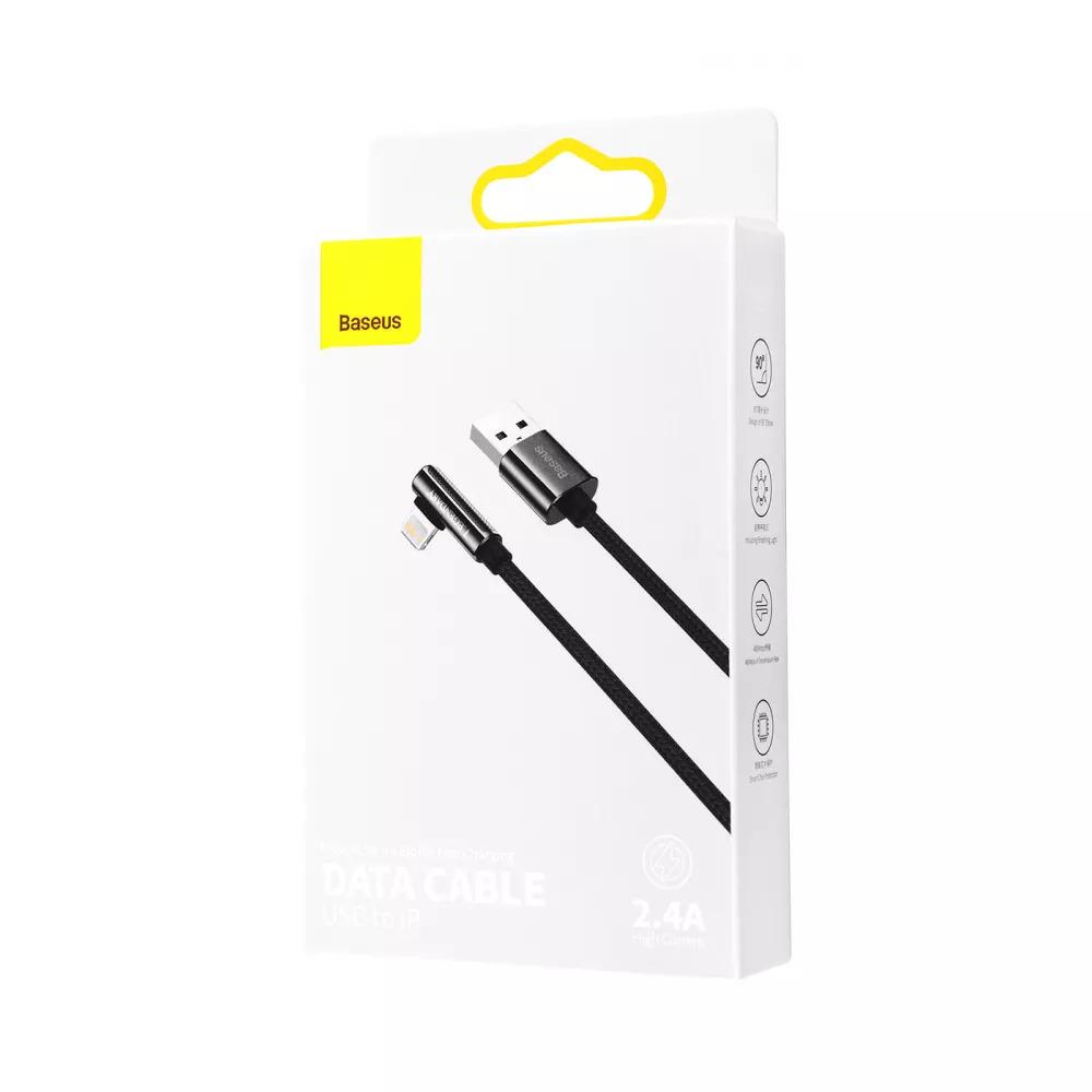 Кабель Baseus CALCS-01 Legend Series Elbow Fast Charging Lightning 2,4 A 1 м Black - фото 4