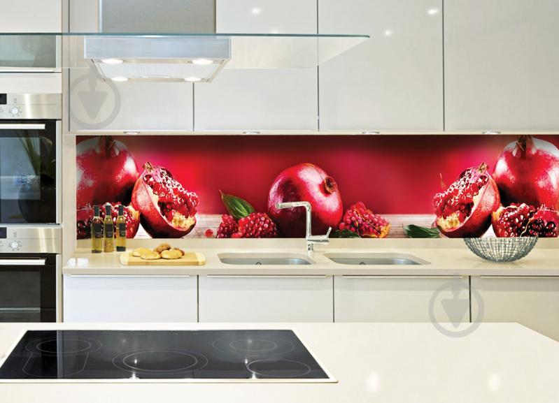 Наклейки кухонный фартук Zatarga Спелый гранат 600х2500 мм Красный (Z180098/1)