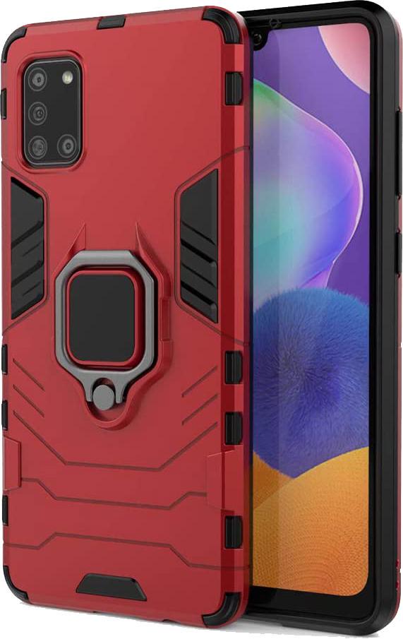 Противоударный чехол Samsung Galaxy A31 A315 (подставка кольцо) Red (16796-2D)