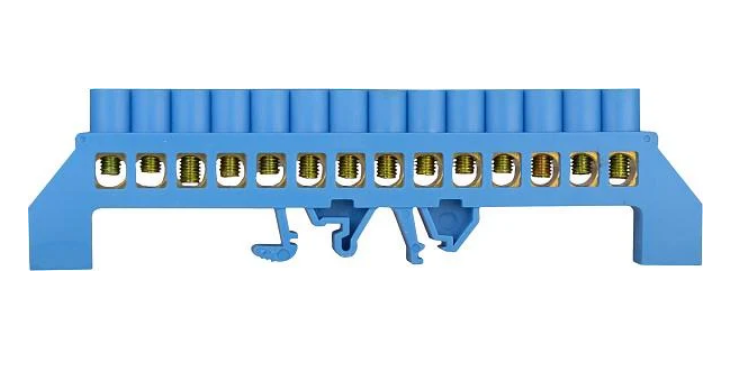 Шина нулевая АСКО ВС-3В 14 отверстий 8x12 мм латунь в корпусном изоляторе универсальная (A0150120086)