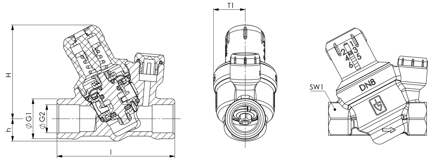 Редуктор давления для холодной/горячей воды Goetze ДУ20 3/4" серия 9160 (9160mFO-SP-20-PN16) - фото 3 Редуктор давления для холодной/горячей воды Goetze ДУ20 3/4" серия 9160 (9160mFO-SP-20-PN16) - фото 3