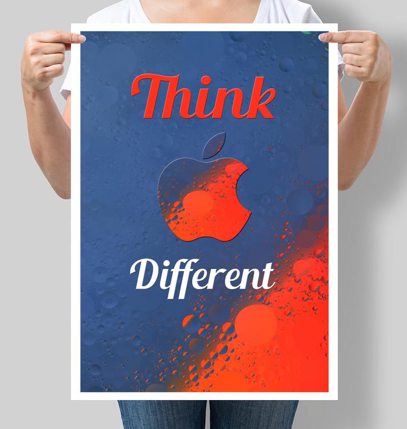 Постер мотивирующий Think different 42х60 см (М007)