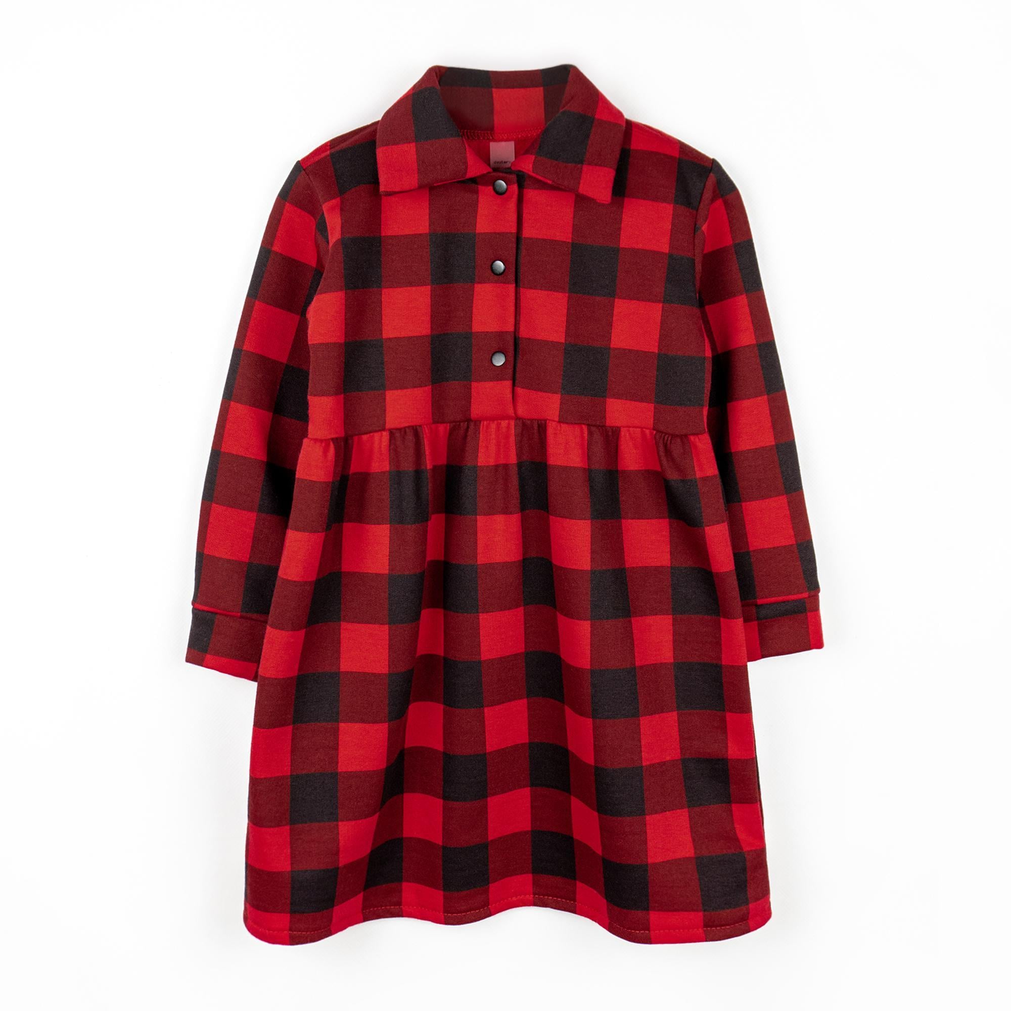 Сукня Dexter's Plaid d370кл-нгтг з начісом в клітинку 98 см Червоний (692601356)