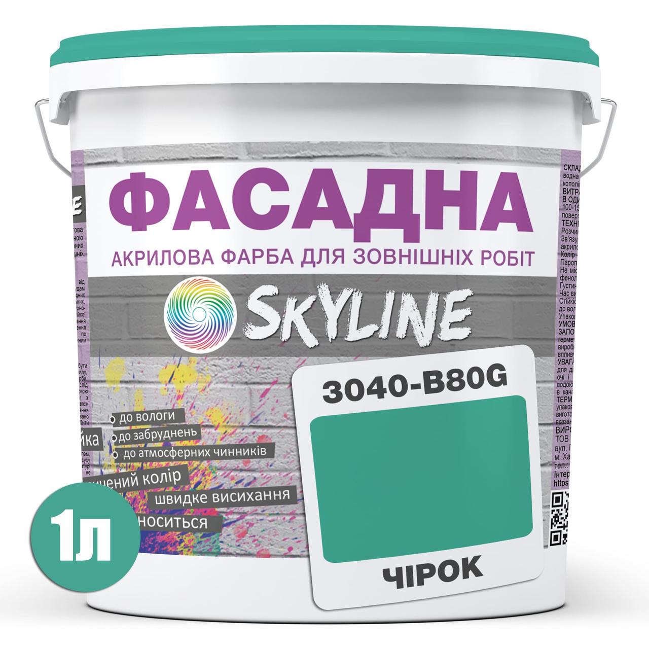 Фарба фасадна Skyline 3040-B80G акрил-латексна 1 л Чирок - фото 2