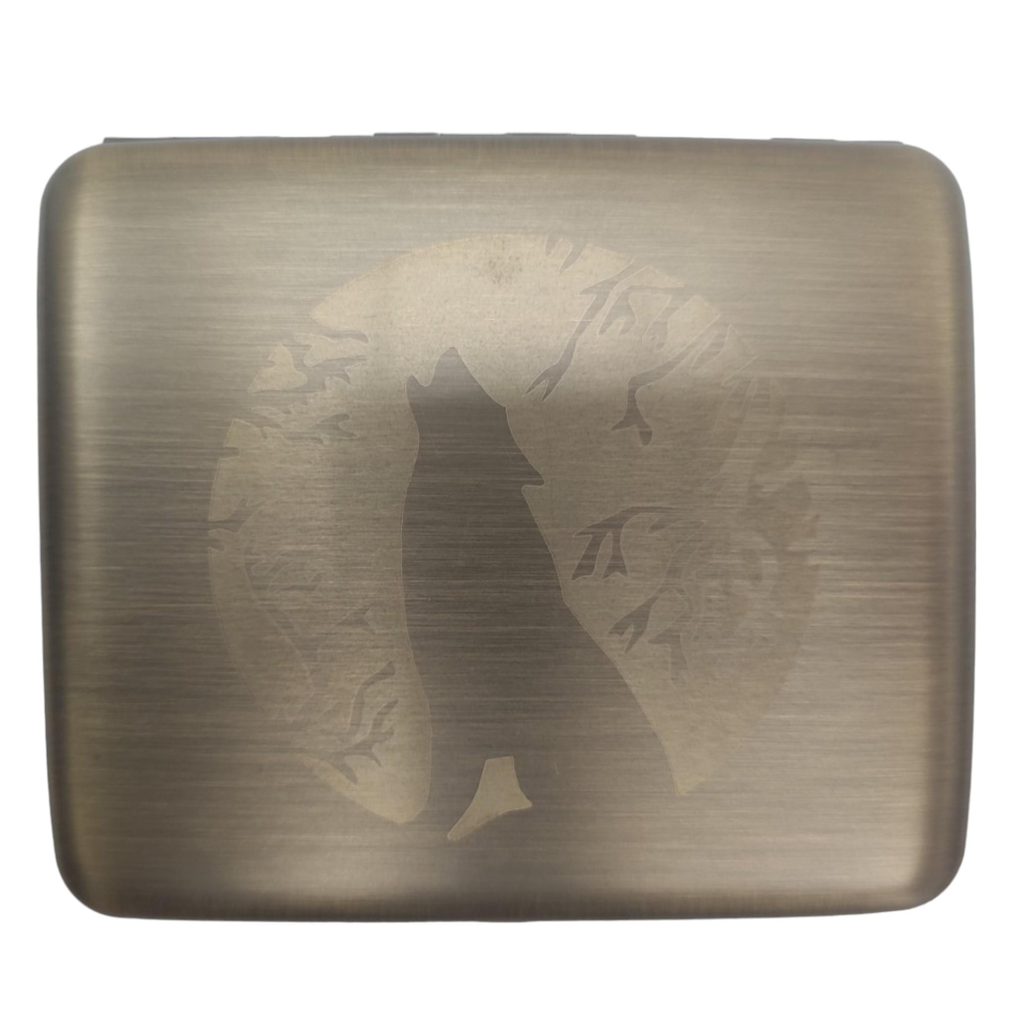 Портсигар металлический GVIPAI Wolf Brass на 20 сигарет (C_XT-4984-1) Портсигар металлический GVIPAI Wolf Brass на 20 сигарет (C_XT-4984-1)