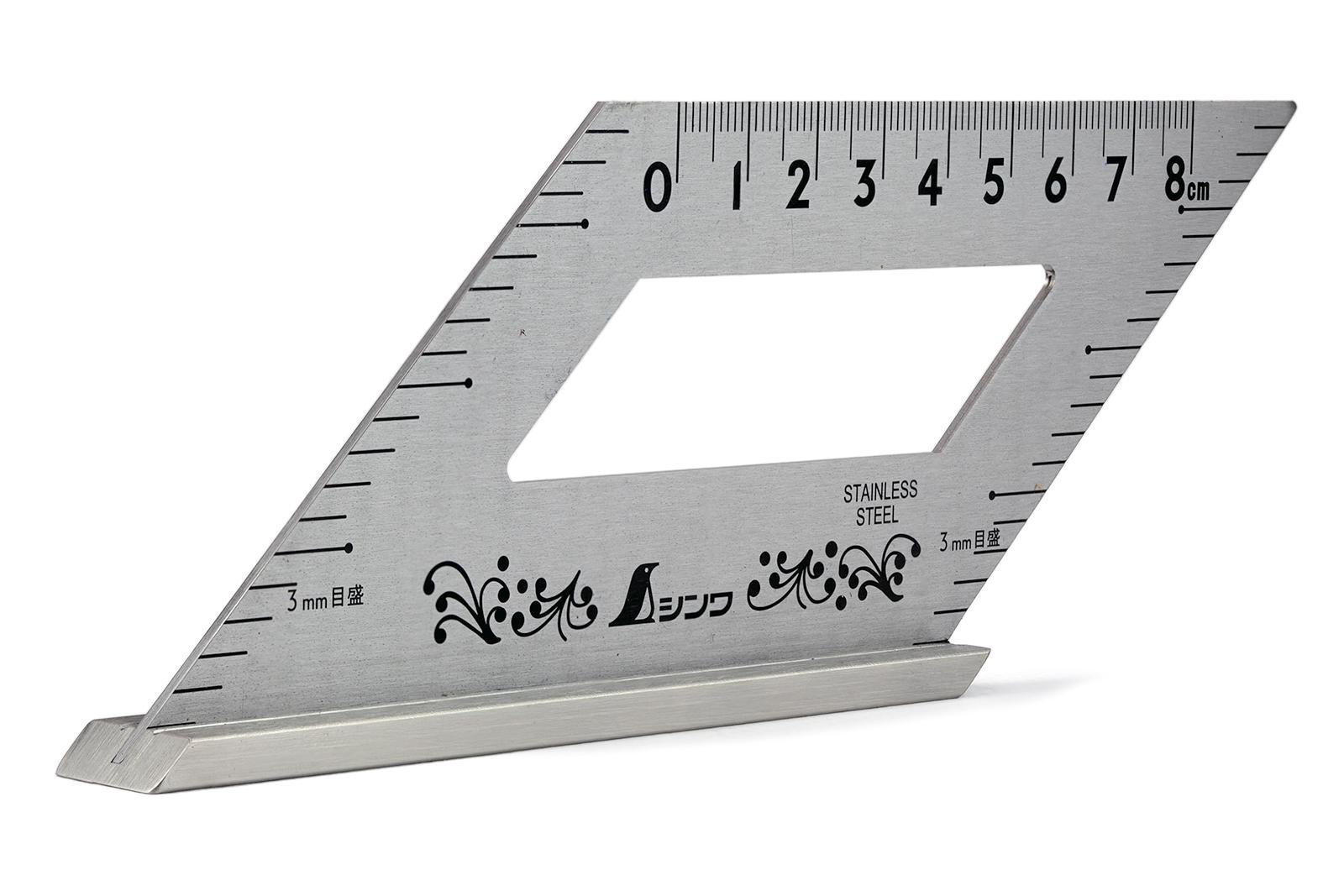Угольник столярный Shinwa 45° нержавеющая сталь 170х62 мм (62060)