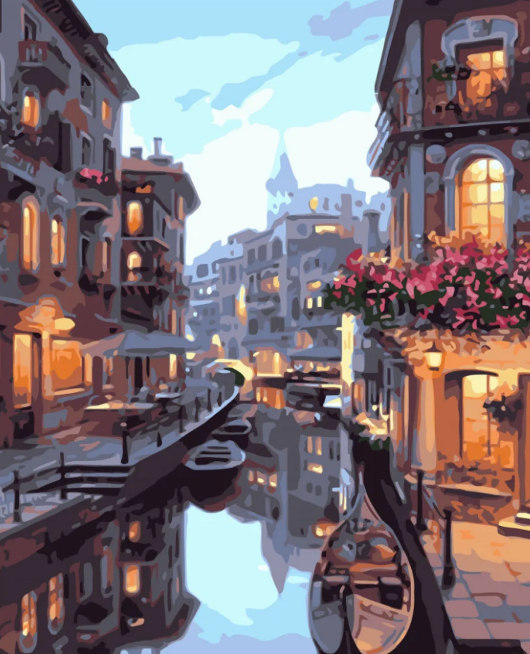 Картина по номерам Strateg Вода по улицам 40x50 см (GS149)