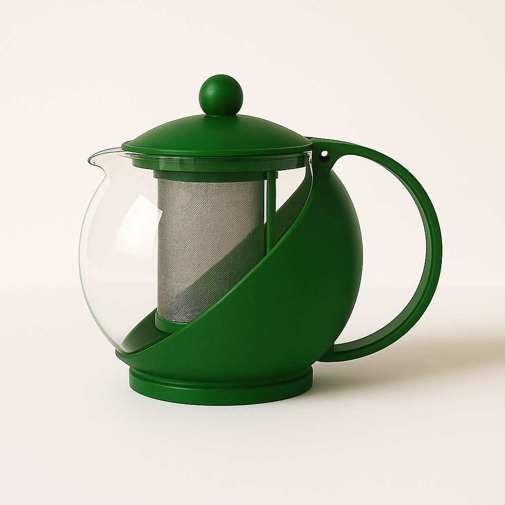 Чайник заварник із металевим фільтром TeaGlobe скляний 0,75 л Зелений (03-зел-MS-0118) Чайник заварник із металевим фільтром TeaGlobe скляний 0,75 л Зелений (03-зел-MS-0118)