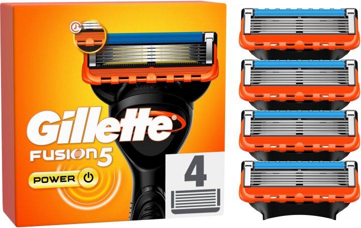 Картриджи сменные для бритья мужские Gillette Fusion5 Power 4 шт. Картриджи сменные для бритья мужские Gillette Fusion5 Power 4 шт.