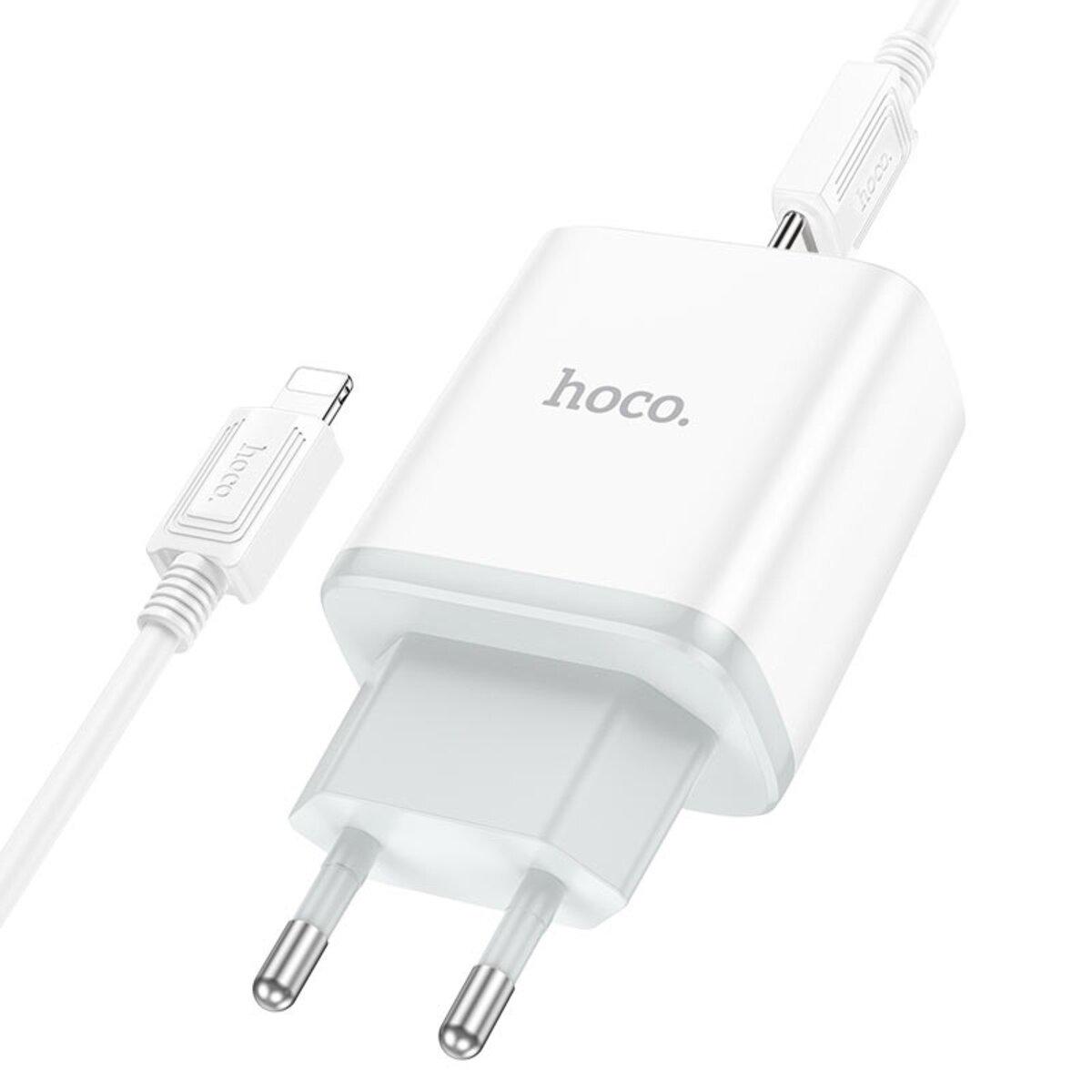 Зарядний пристрій Hoco C104A Stage PD20W charger set Type-C to Lightning cable EU White (6931474782908) Зарядний пристрій Hoco C104A Stage PD20W charger set Type-C to Lightning cable EU White (6931474782908)