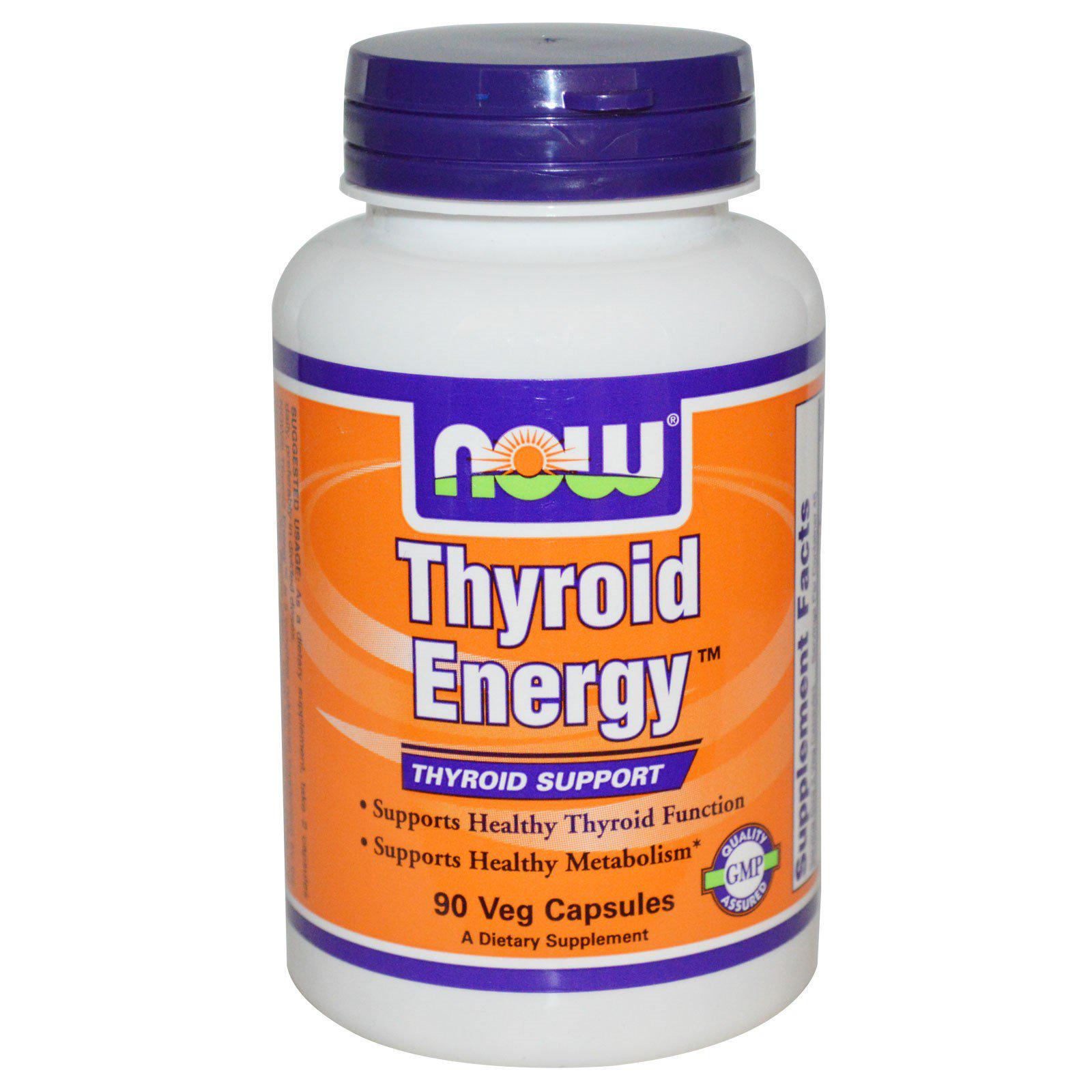 Добавка для поддержки щитовидной железы Thyroid Energy Now Foods 90 гелевых капсул (NF3368)