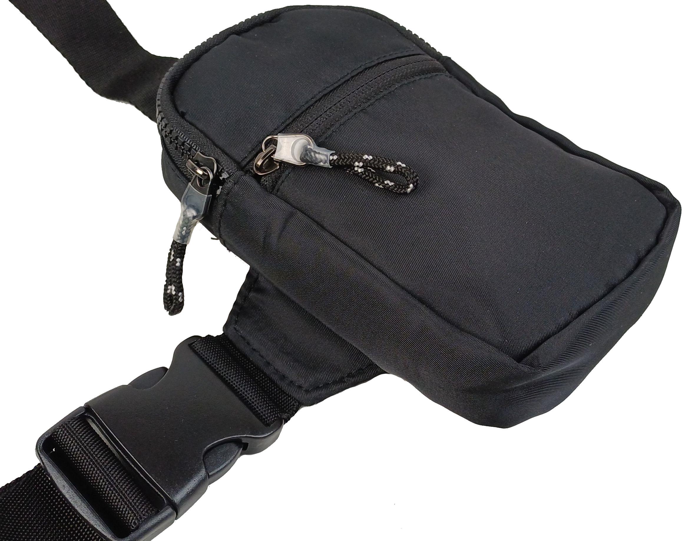 Чоловіча сумка нагрудна LS для телефону Чорний (4061459898811) - фото 3