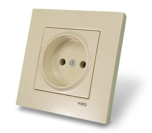 Розетка Viko Karre без заземления Кремовый (90960107)