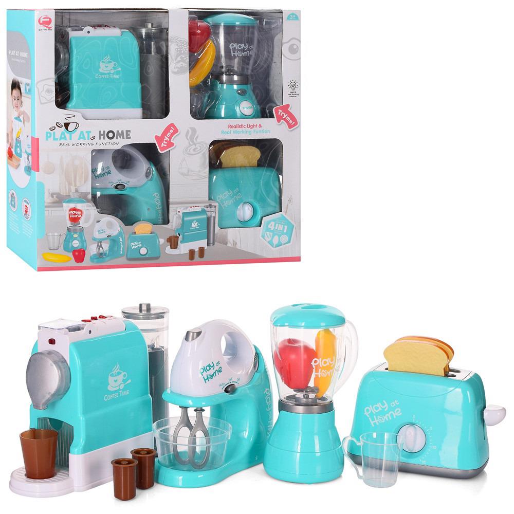 Дитячий ігровий набір Побутова техніка кавоварка/міксер/блендер (QF2581G)