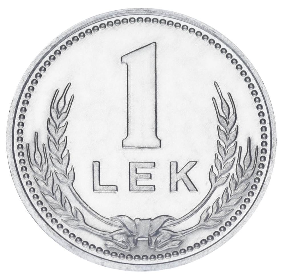 Коллекционная монета Албания 1 лек 1988 UNC Aluminium
