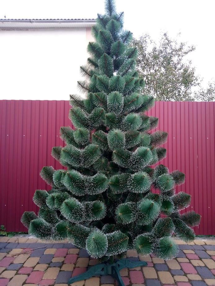 Штучна сосна з ПВХ та підставкою 2,3 м Темно-зелений/Білий (NYT15255) - фото 5 Штучна сосна з ПВХ та підставкою 2,3 м Темно-зелений/Білий (NYT15255) - фото 5