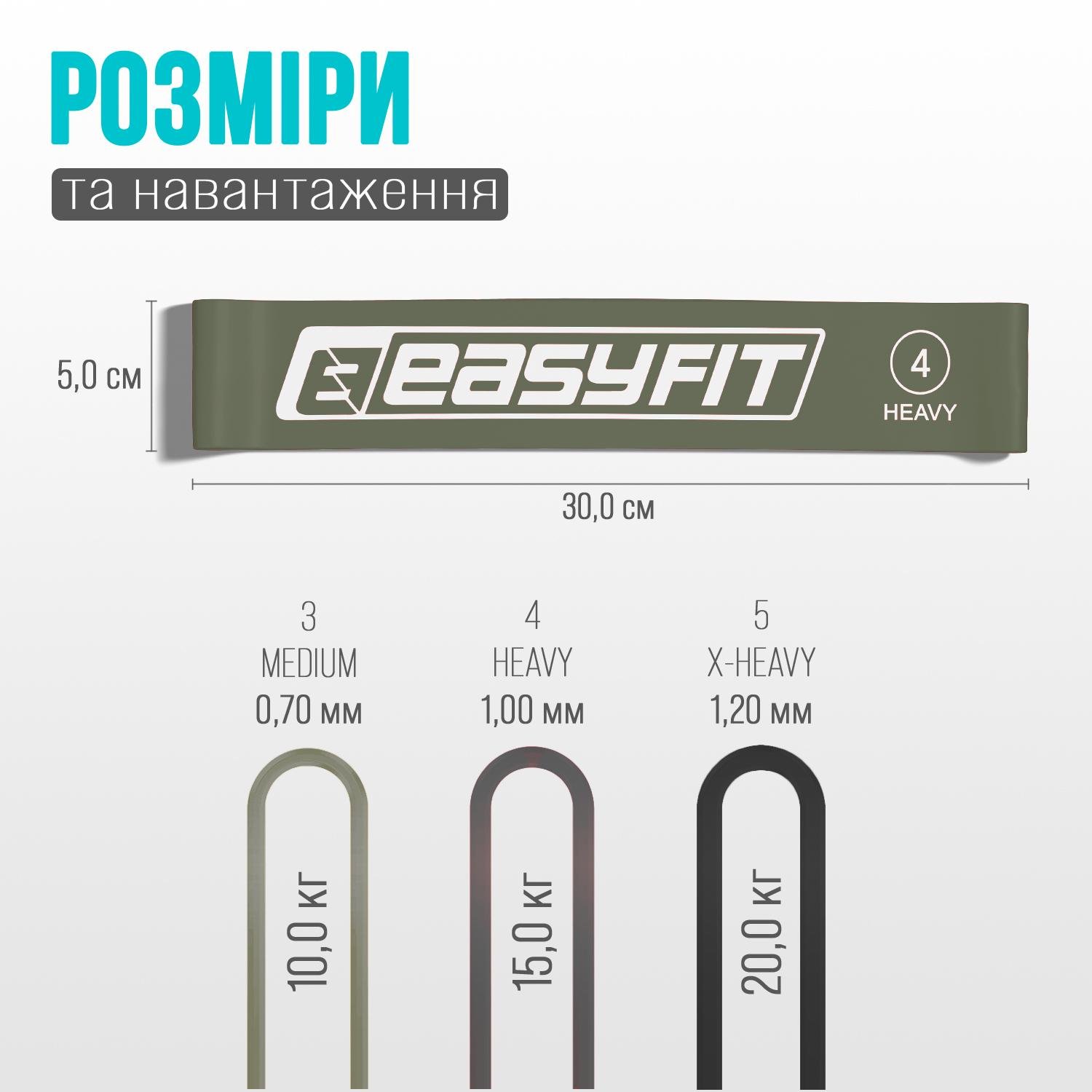 Резинки для фітнесу EasyFit MonoBand 3 шт. (EF-3NR) - фото 7 Резинки для фітнесу EasyFit MonoBand 3 шт. (EF-3NR) - фото 7