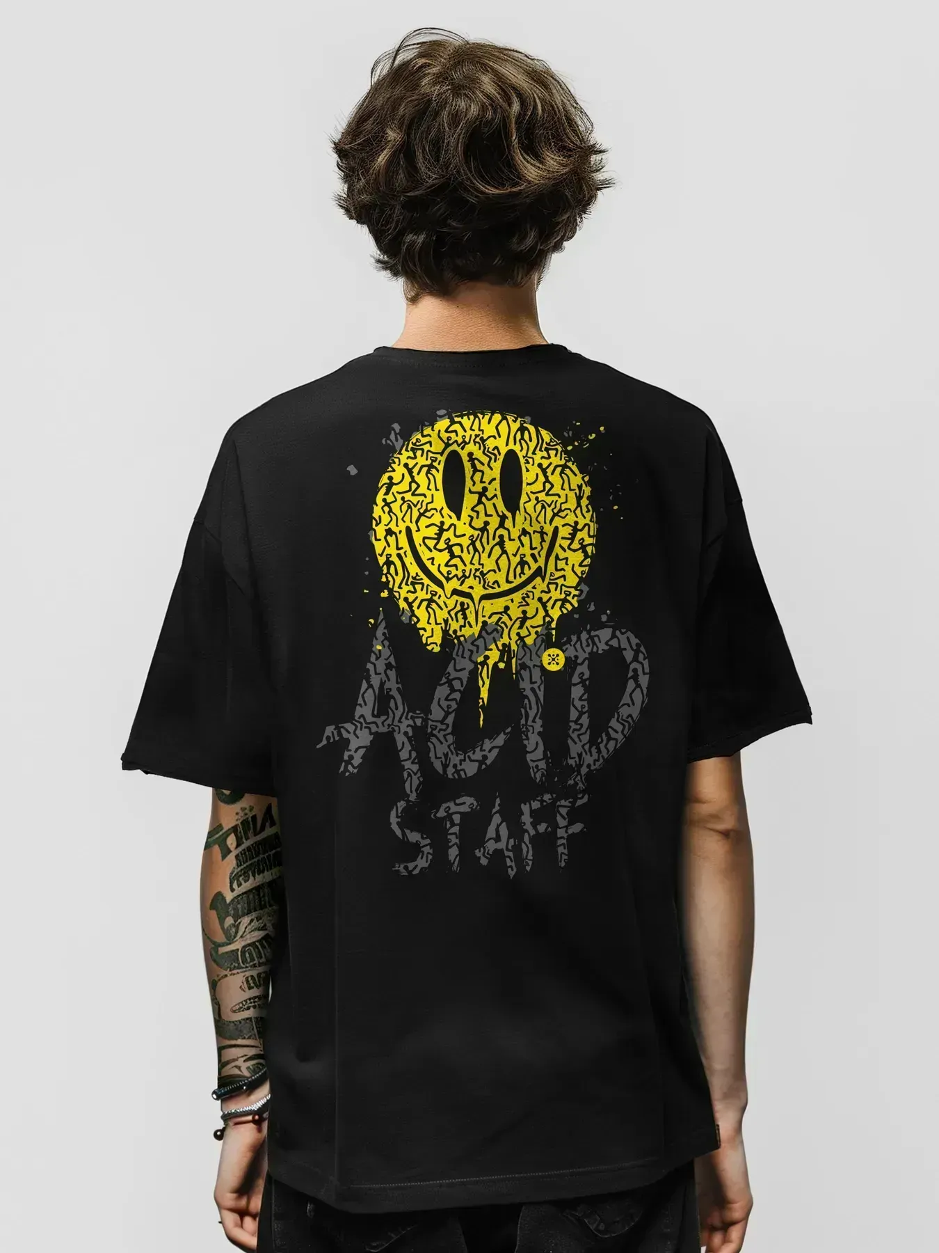 Футболка мужская оверсайз Acid House Staff XL-2XL Черный (26841122)