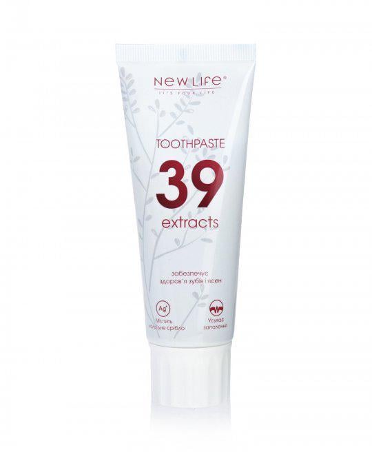 Зубная паста New Life 39 экстрактов с маслом чайного дерева 75 мл (4820197800810)