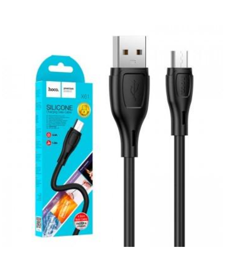 Кабель USB Hoco X61 micro USB 1 м Черный