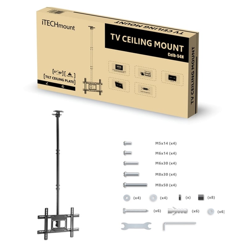 Крепление для телевизора ITech CELB-54N потолочный 37-80" (tf5626) - фото 10 Крепление для телевизора ITech CELB-54N потолочный 37-80" (tf5626) - фото 10