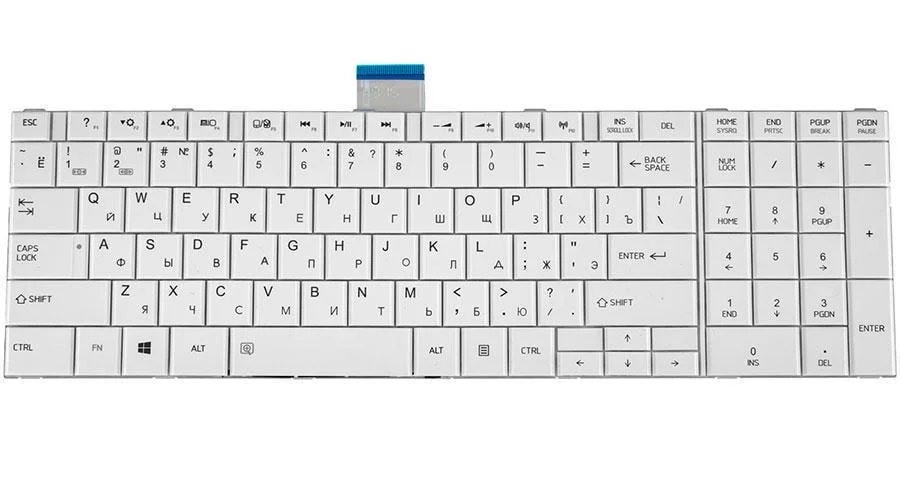 Клавиатура для ноутбука Toshiba Satellite С55D Белый (180724)