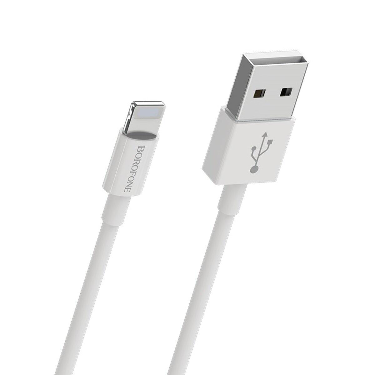 Кабель Borofone BX22 USB to iP 2.4A 1 м White (25816151)