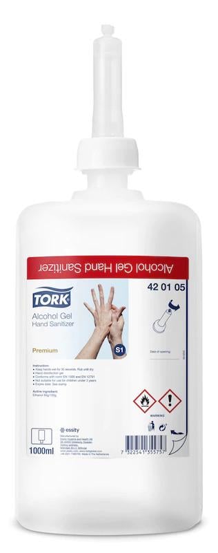 Гель спиртовий Tork для дезінфекції рук 1 л (420105)