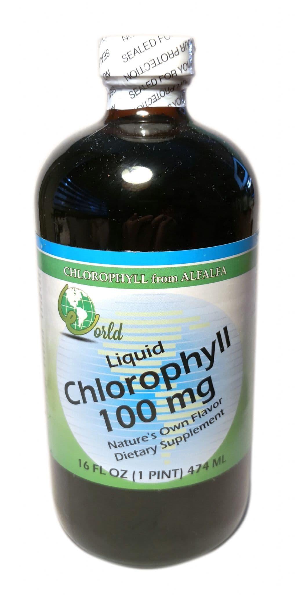 Хлорофилл World Organic Liquid Chlorophyll with Spearmint and Glycerin жидкий 100 mg 474 ml