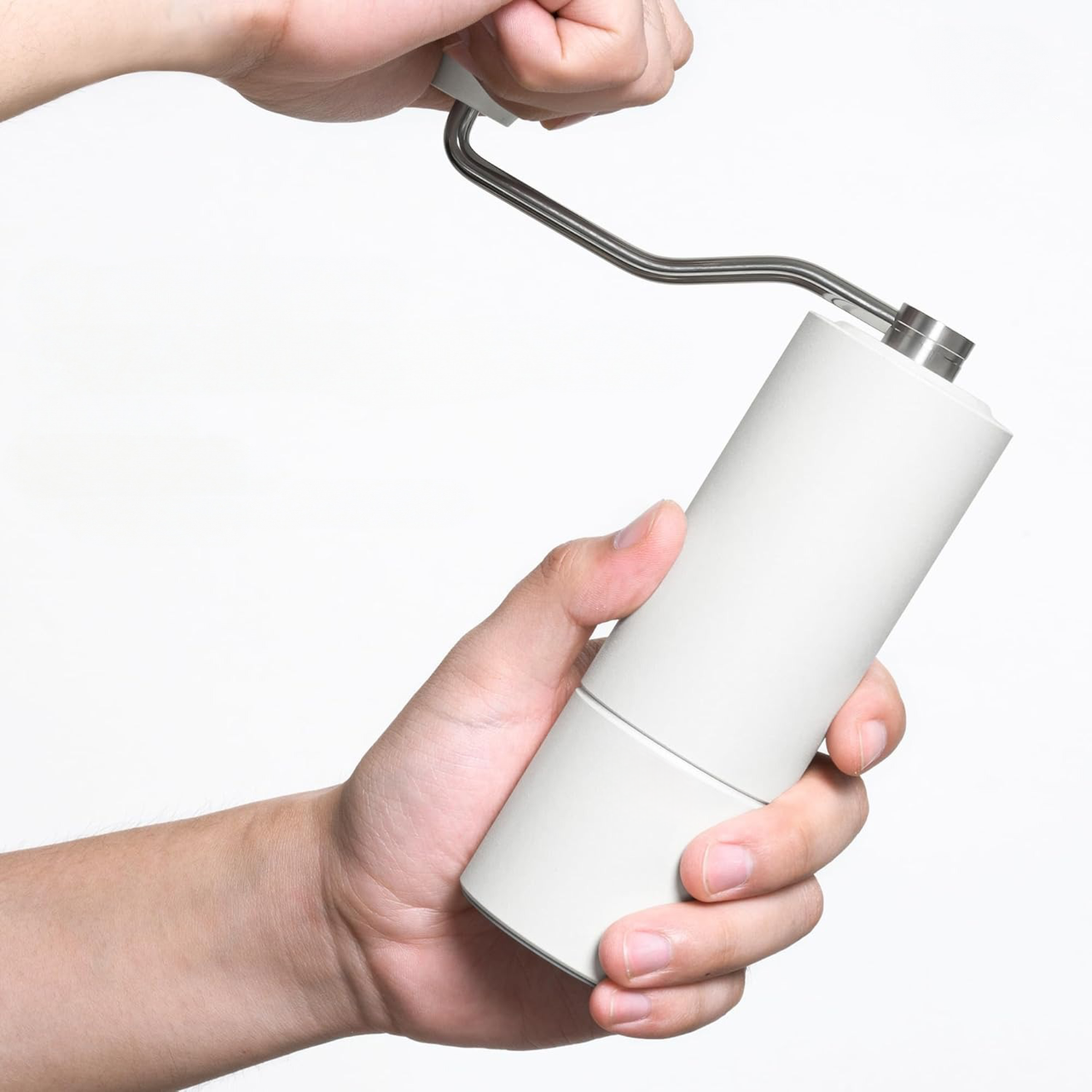 Кофемолка ручная Timemore Chestnut C3 с регулировкой помола со стальными жерновами Matte White (S2C660) - фото 4