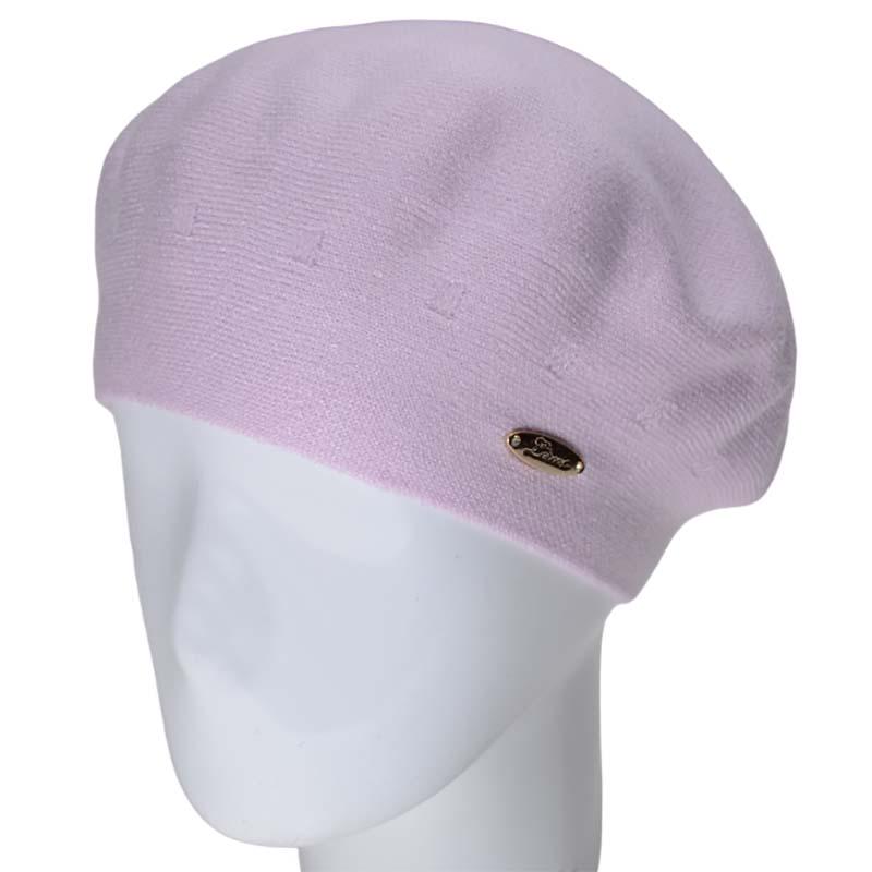 Берет женский двойной Novita Етюд L р. 57-58 Светлая фиалка