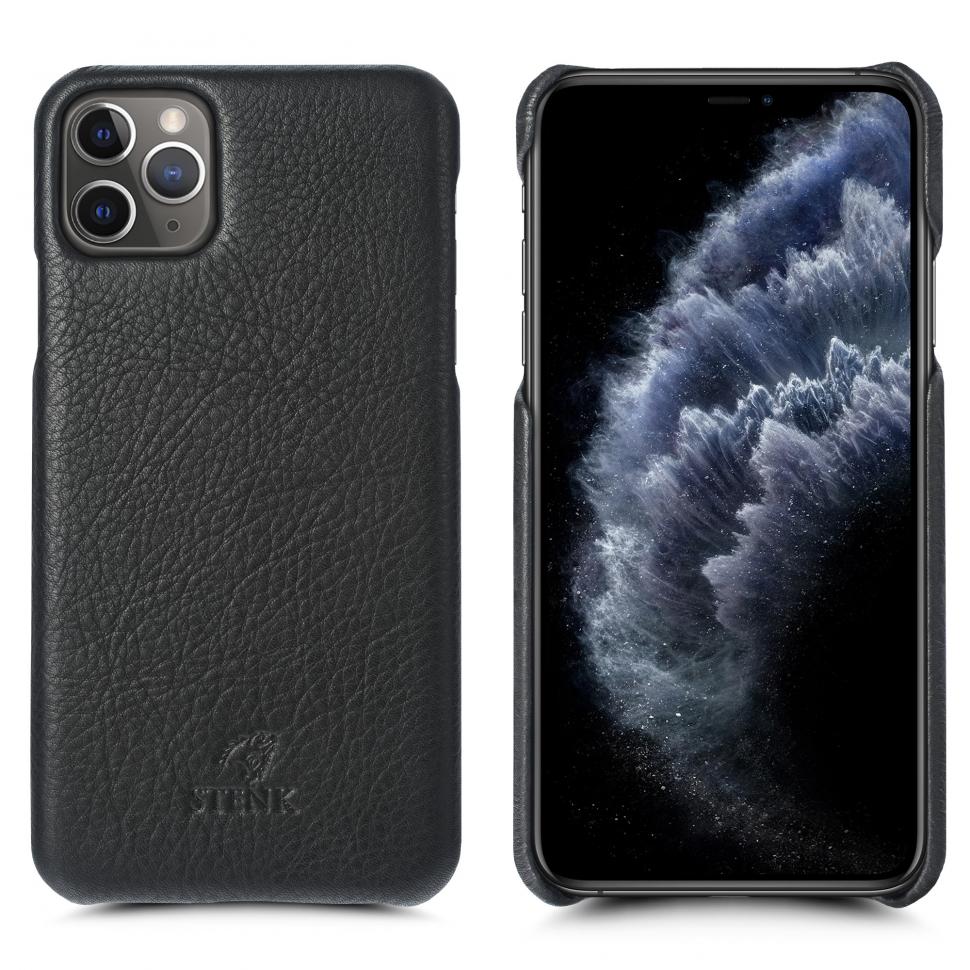 Накладка кожаная Stenk Cover для Apple iPhone 11 Pro Max Черный (69202)