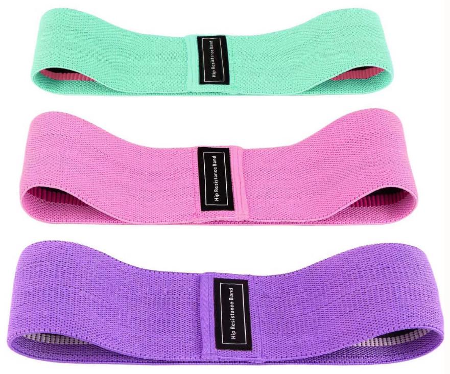 Набор тканевых фитнес резинок Hip Resistance Band с нагрузкой 8/22/32 кг - фото 2