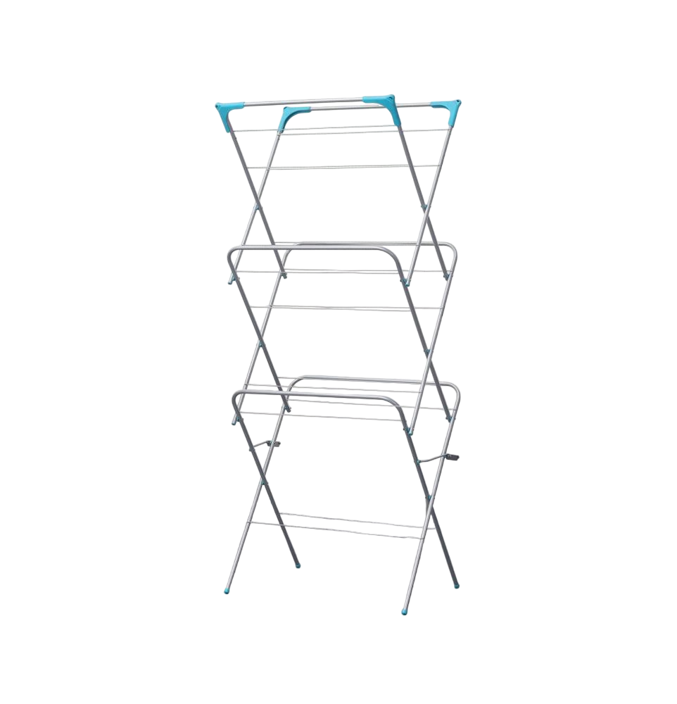 Сушилка для белья Bonro B52 напольная складная 61х44х139 см Голубой (147-76-42400269)