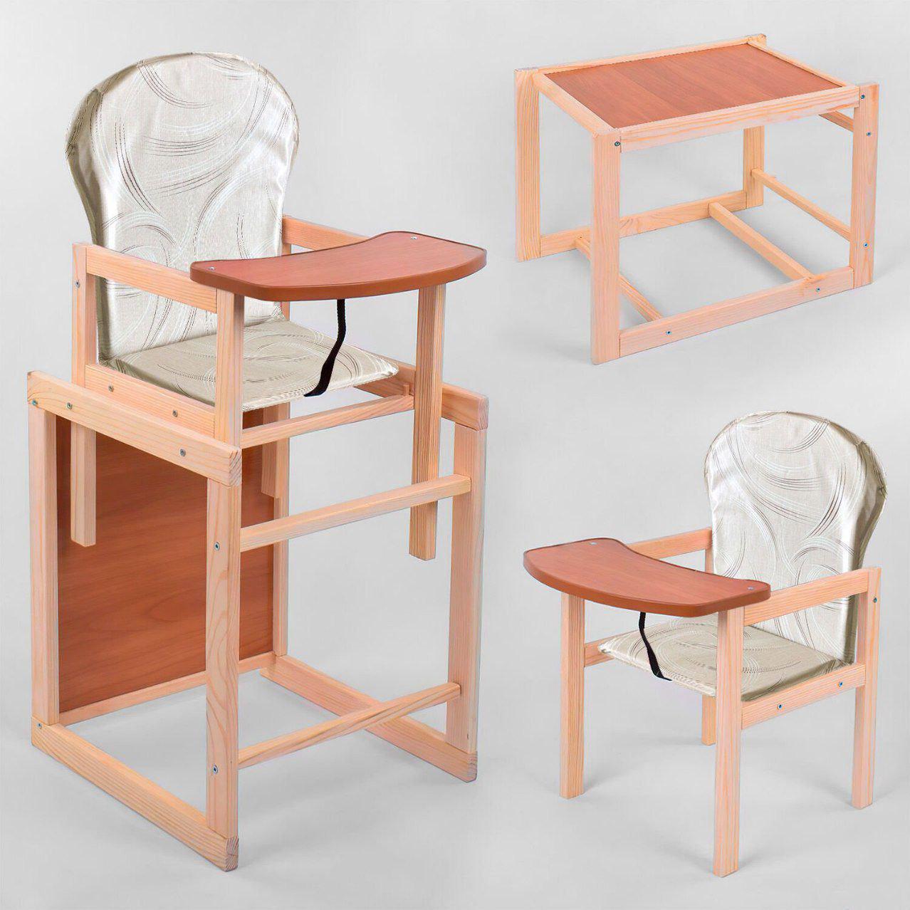 Стульчик для кормления Мася №1226 Светлые перья - фото 2 Стульчик для кормления Мася №1226 Светлые перья - фото 2