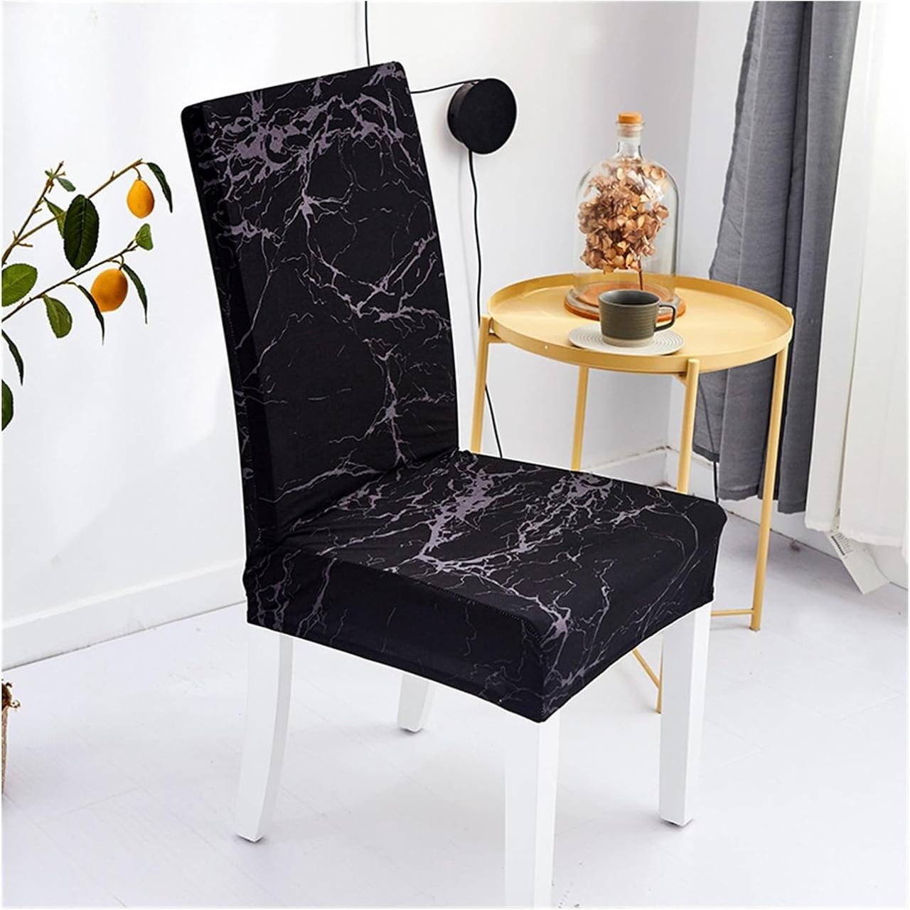 Чохол для стільців із високою спинкою Marble Pattern багаторазовий (2523937746)