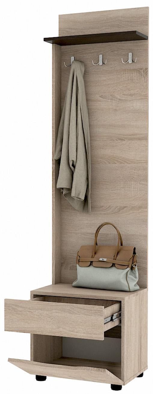 Вішалка в передпокій Мастер Форм Аякс 500х376х1880 мм Дуб сонома/венге магія (20931) - фото 2 Вішалка в передпокій Мастер Форм Аякс 500х376х1880 мм Дуб сонома/венге магія (20931) - фото 2