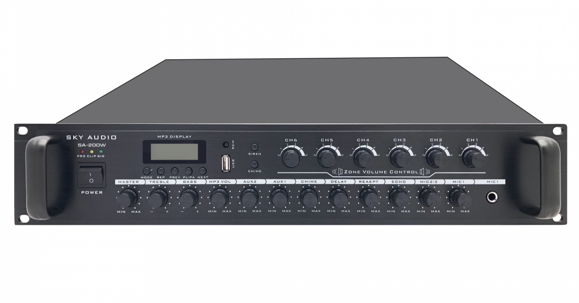 Підсилювач потужності трансляційний SKY AUDIO SA-300W - фото 3 Підсилювач потужності трансляційний SKY AUDIO SA-300W - фото 3